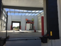 Looking through the M1 dock at Condtruction on the N docks